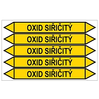 Značení potrubí, oxid siřičitý